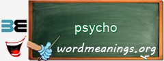 WordMeaning blackboard for psycho